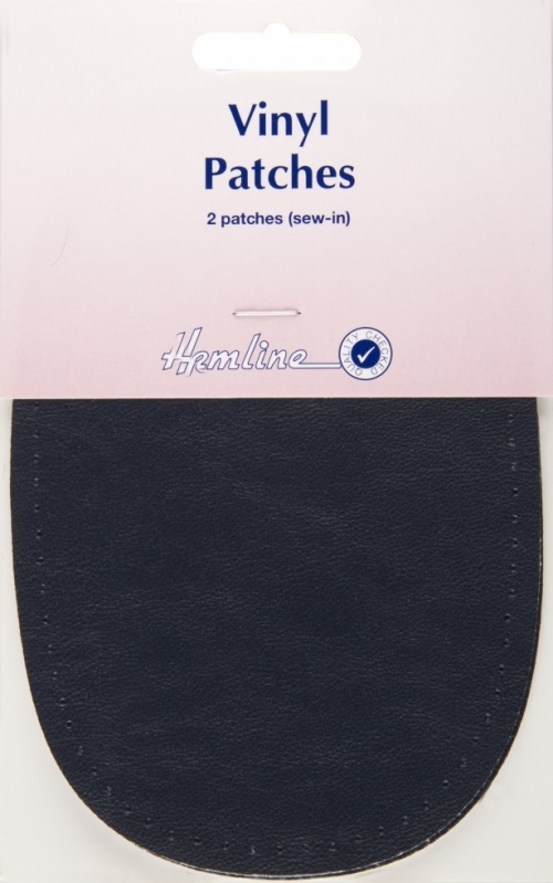 Hemline Vinyl Patches Navy Blue