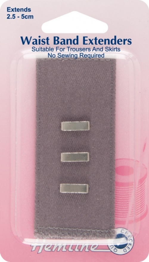 Hemline Waistband Extender Buttons Light Grey
