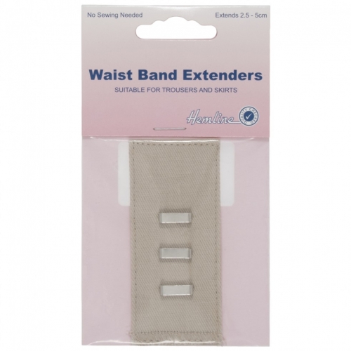 Hemline Waistband Extender Buttons Beige