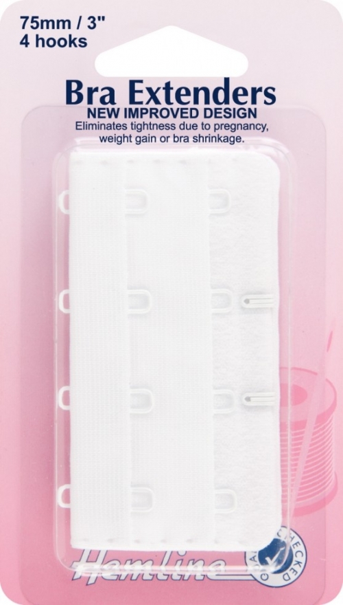 Hemline Bra Extenders White