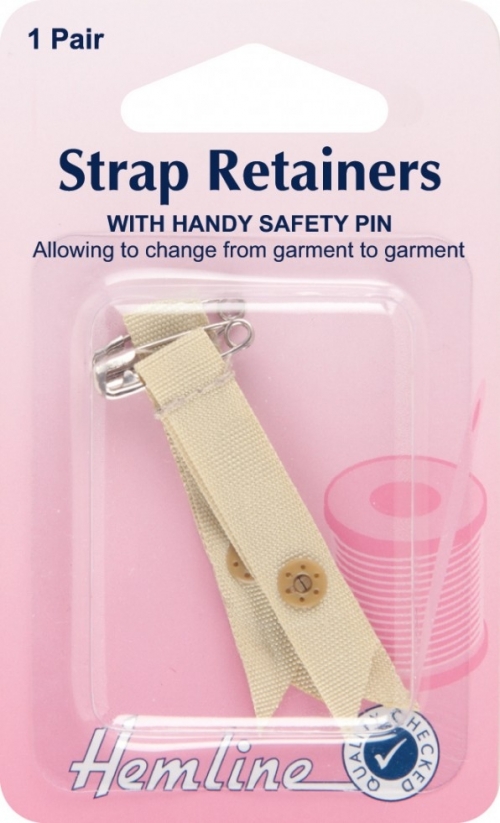 Hemline Shoulder Strap Retainers Beige