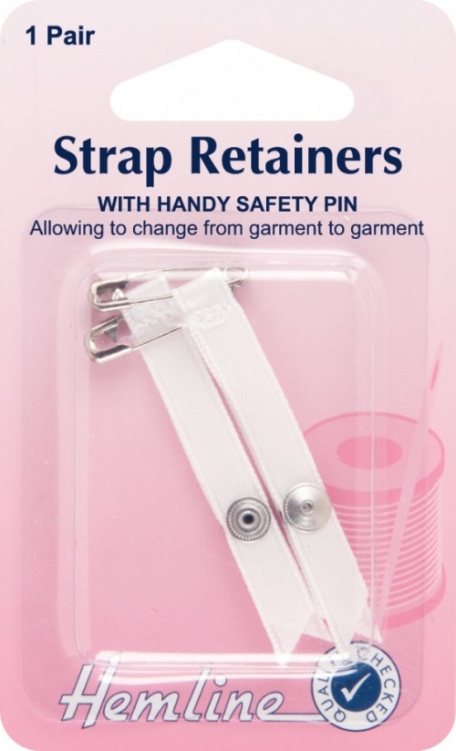 Hemline Shoulder Strap Retainers White