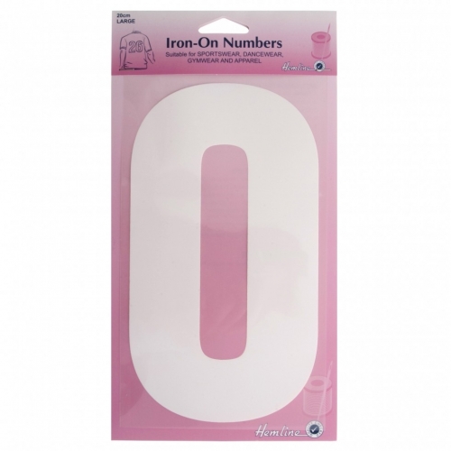 Hemline Number Patch Motif White Number 0