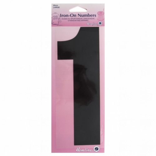 Hemline Number Patch Motif Black Number 1
