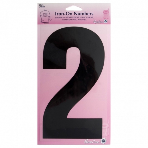 Hemline Number Patch Motif Black Number 2