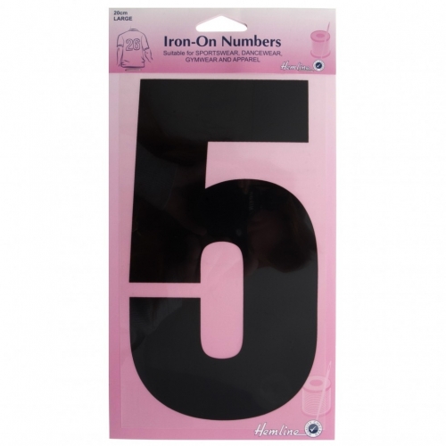 Hemline Number Patch Motif Black Number 5