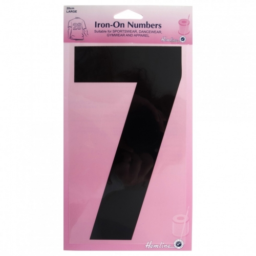 Hemline Number Patch Motif Black Number 7
