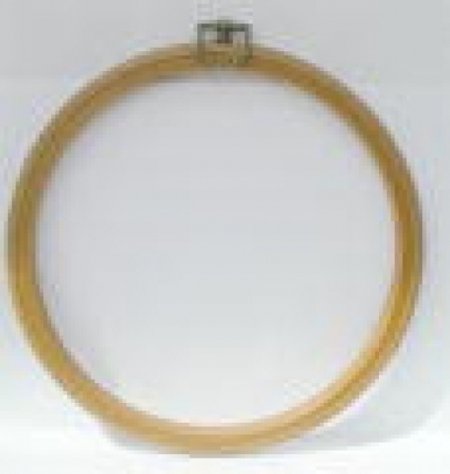 Hemline Round Flexi Hoop Frame Wood Grain