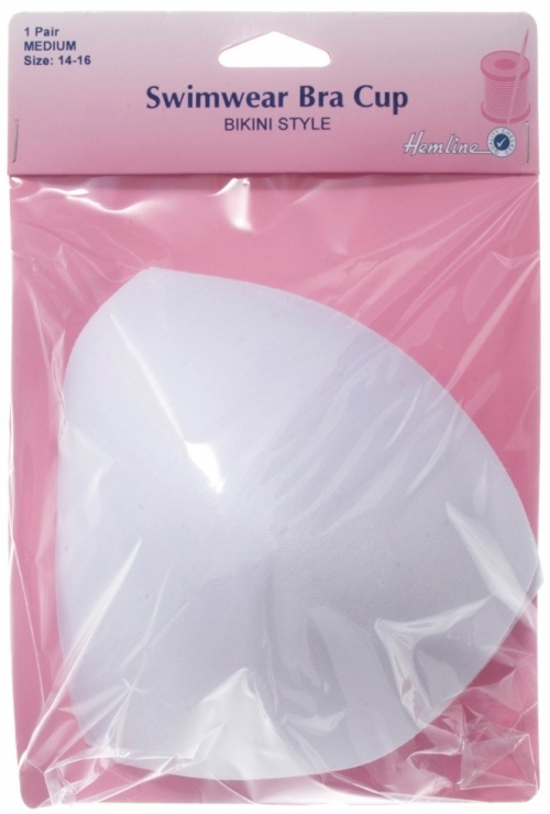 Hemline Swimwear Bra Cups White