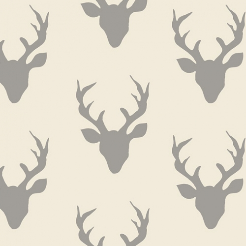 Art Gallery Fabrics Hello Bear 100% Cotton Poplin Fabric Buck Forest Silver