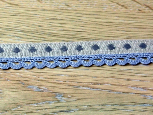 Ribbon Lace Trim Grey