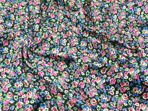 Deadstock Hendon Stretch Woven Cotton Twill Fabric Black