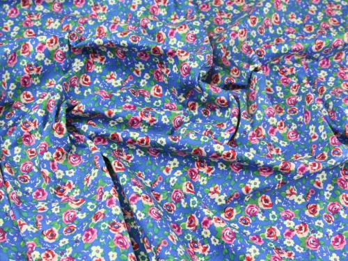 Deadstock Hendon Stretch Woven Cotton Twill Fabric Royal Blue