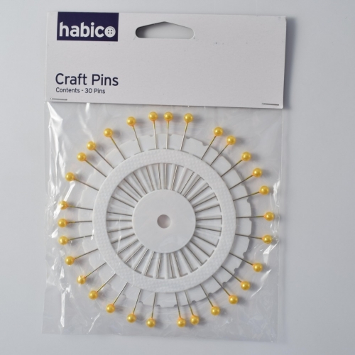 Pearl Head Pin Wheel (Value Pack of 5) Gold