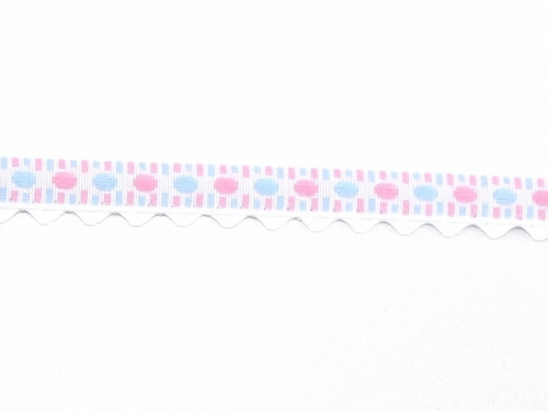 Jacquard Ric Rac Trim Pink