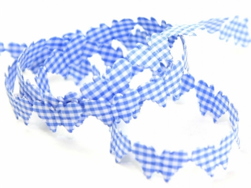 Gingham Butterfly Trim Blue