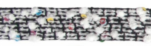 Sequin Braid Trim Black