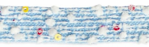 Sequin Braid Trim Blue