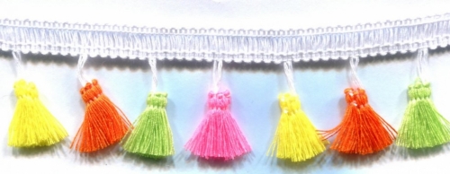 Tassel Fringe Trim Neon