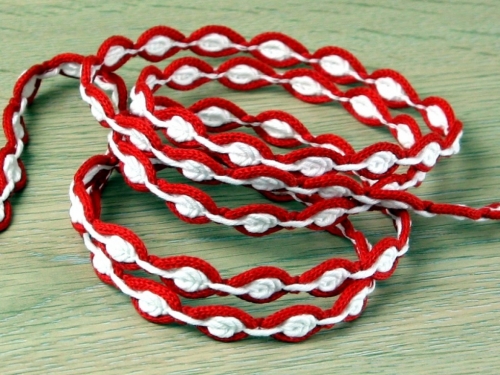 Rose Braid Trim Red