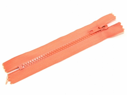 Plastic Chunky Closed End Zips Coral