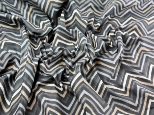John Louden 100% Cotton Fabric Grey Neutral