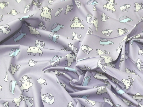 John Louden 100% Cotton Poplin Fabric Lilac