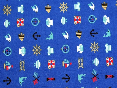 John Louden 100% Cotton Poplin Fabric Royal Blue