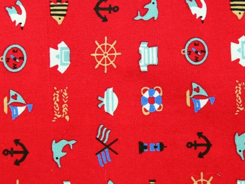 John Louden 100% Cotton Poplin Fabric Red