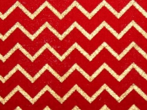 John Louden 100% Cotton Fabric Gold on Red