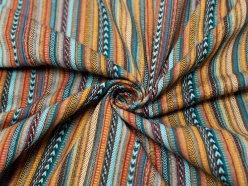 Minerva Core Range Indian Cotton Fabric Green Multi