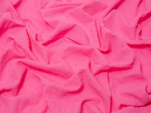 Minerva Core Range Tufted Cotton Swiss Dot Fabric Cerise Pink