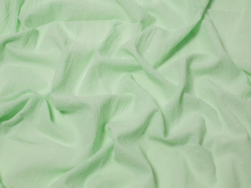 Minerva Core Range Tufted Cotton Swiss Dot Fabric Mint Green