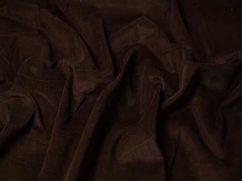 Minerva Core Range 21 Wale Cotton Needlecord Fabric Dark Brown