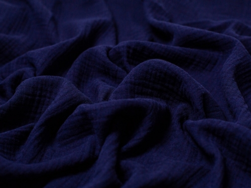 Minerva Core Range Cotton Double Gauze Fabric Navy Blue