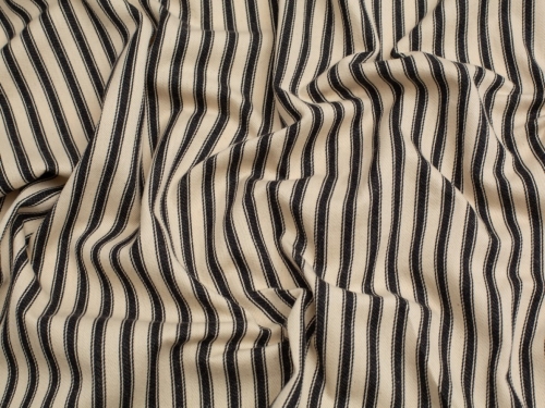 Minerva Core Range Ticking Stripe Canvas Fabric Black