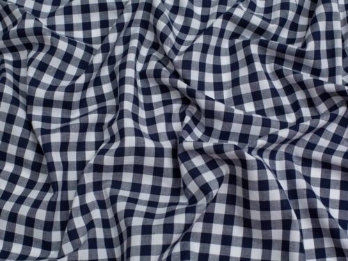 Minerva Core Range 3/8 inch Gingham Check Yarn Dyed Cotton Chambray Fabric