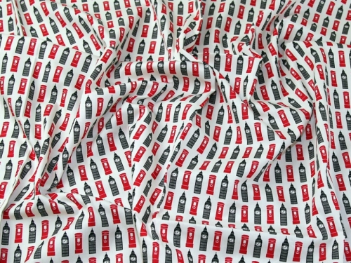 John Louden 100% Cotton Poplin Fabric Ivory