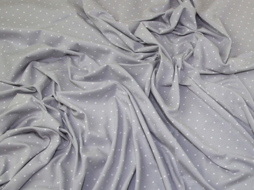 John Louden Cotton Jersey Stretch Knit Fabric Silver Grey