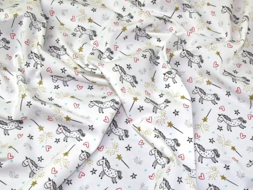 John Louden Lurex Loop Back French Terry Stretch Knit Fabric White