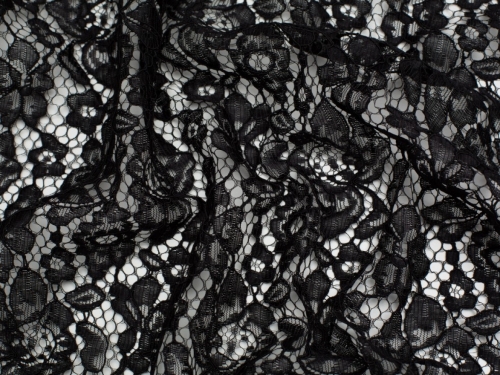 Minerva Core Range Corded Lace Fabric Black