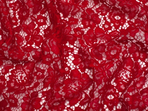 Minerva Core Range Corded Lace Fabric Red