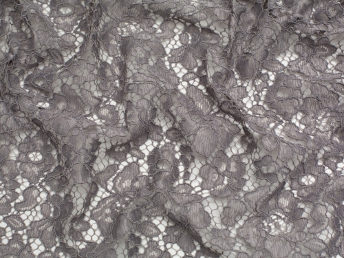 Minerva Core Range Corded Lace Fabric Silver Grey
