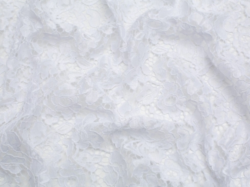 Minerva Core Range Corded Lace Fabric White