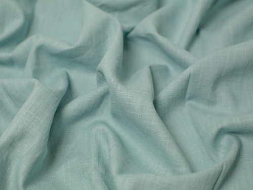 Minerva Core Range Ramie Cotton Blend Linen Weave Fabric Light Blue