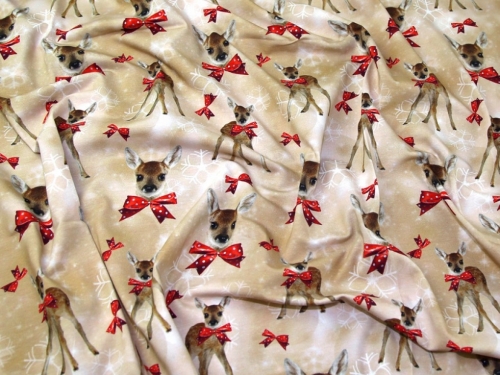 John Louden Cotton Jersey Stretch Knit Fabric Cream