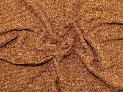 Deadstock Melange Rib Stretch Knit Fabric Mustard