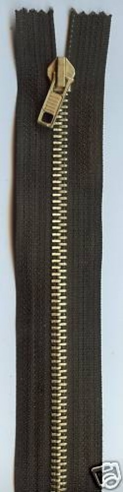 Metal Closed End Jean Zips Brown