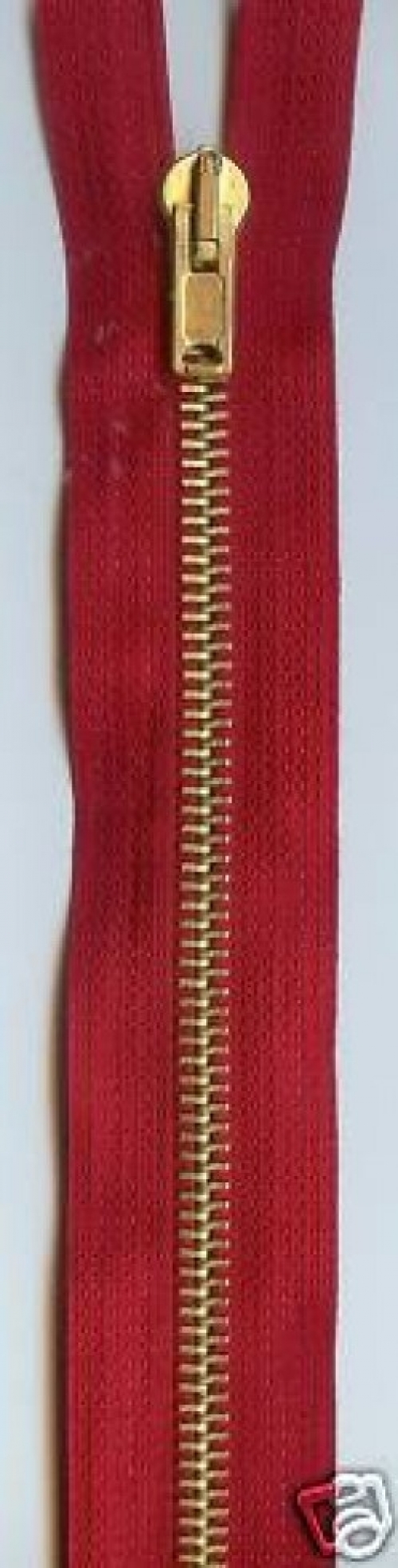 Metal Closed End Jean Zips Red