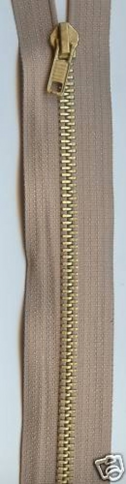 Metal Closed End Jean Zips Beige